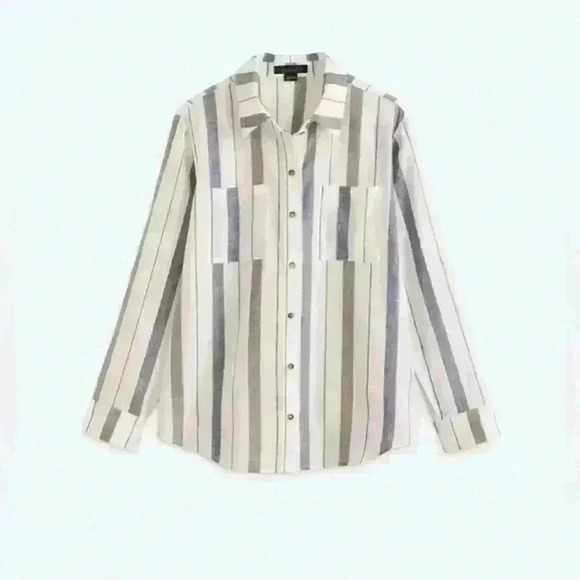 Sanctuary Tops - Sanctuary Holi Boyfriend Shirt in Off-White - Size XXL (NWT)